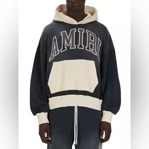 AMIRI Oversize Logo Colorblock Cotton Hoodie ‘AMIRI’ size large
